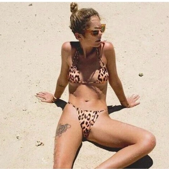 We Are HAH Other - We Are HAH Never Worn Animal Print High Raise Ultra Cheeky Bikini Bottom Large